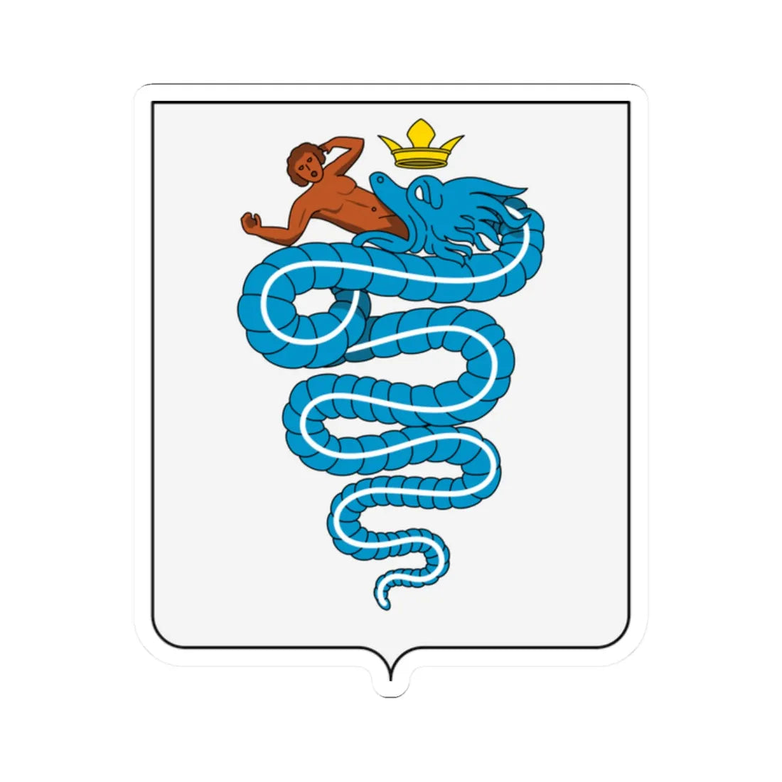 Coat of arms of the House of Visconti 1395 (Italy) (Coat of Arms) STICKER Vinyl Kiss-Cut Decal 2 Inch White - The Sticker Space