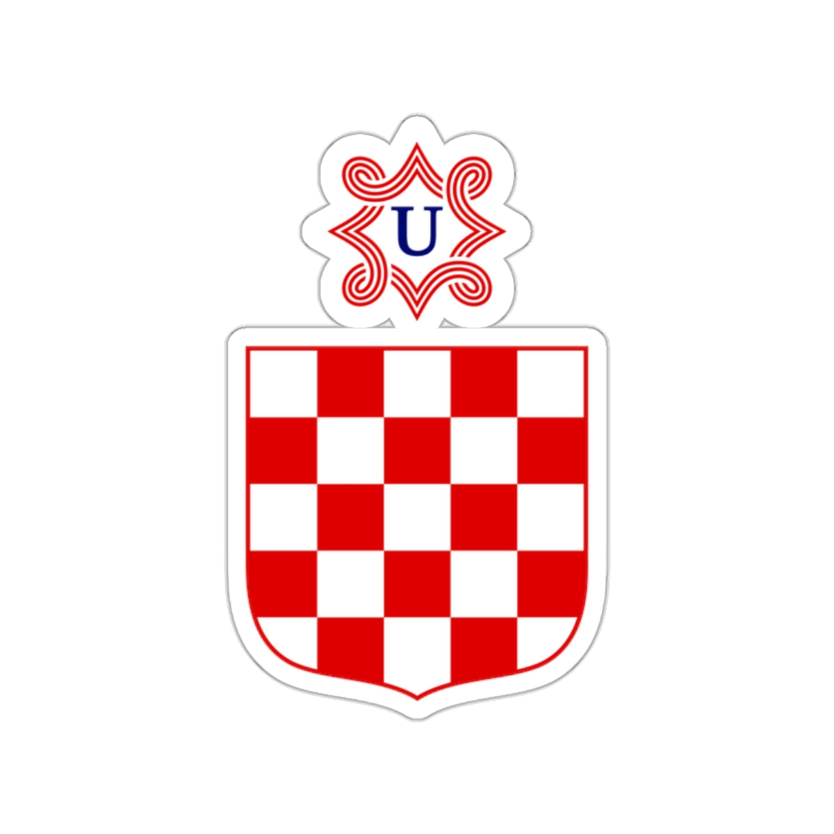 Coat of arms of the Independent State of Croatia STICKER Vinyl Die-Cut Decal-White-The Sticker Space