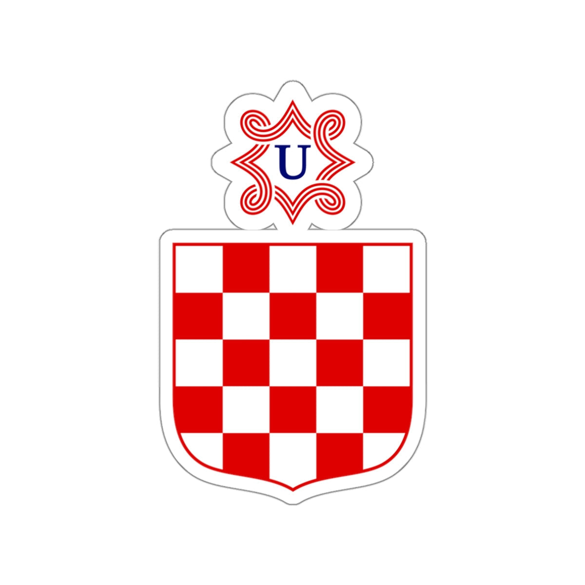 Coat of arms of the Independent State of Croatia STICKER Vinyl Die-Cut Decal-White-The Sticker Space