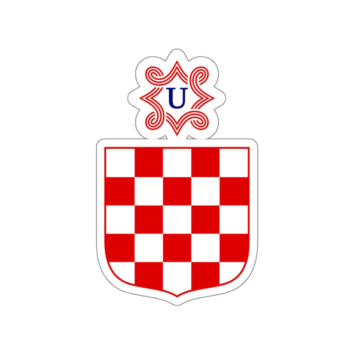 Coat of arms of the Independent State of Croatia STICKER Vinyl Die-Cut Decal-White-The Sticker Space