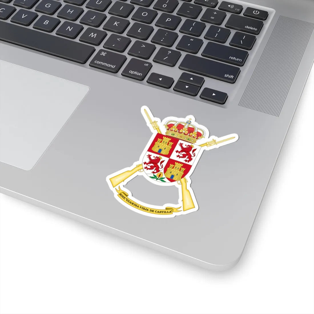 Coat of Arms of the Infantry Battalion Guardia Vieja de Castilla (Spain) (Coat of Arms) STICKER Vinyl Kiss-Cut Decal - The Sticker Space