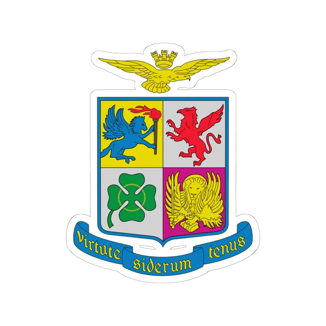 Coat of arms of the Italian Air Force (Italy) (Coat of Arms) STICKER Vinyl Kiss-Cut Decal 6 Inch White - The Sticker Space