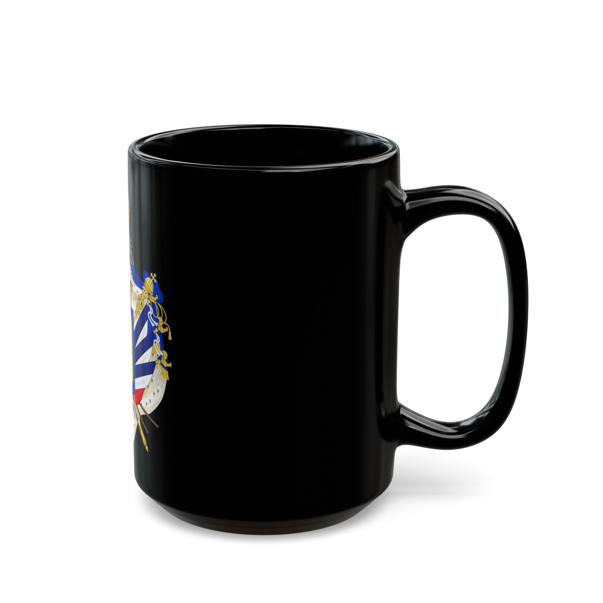 Coat of Arms of the July Monarchy (1831-48) - Black Coffee Mug-The Sticker Space