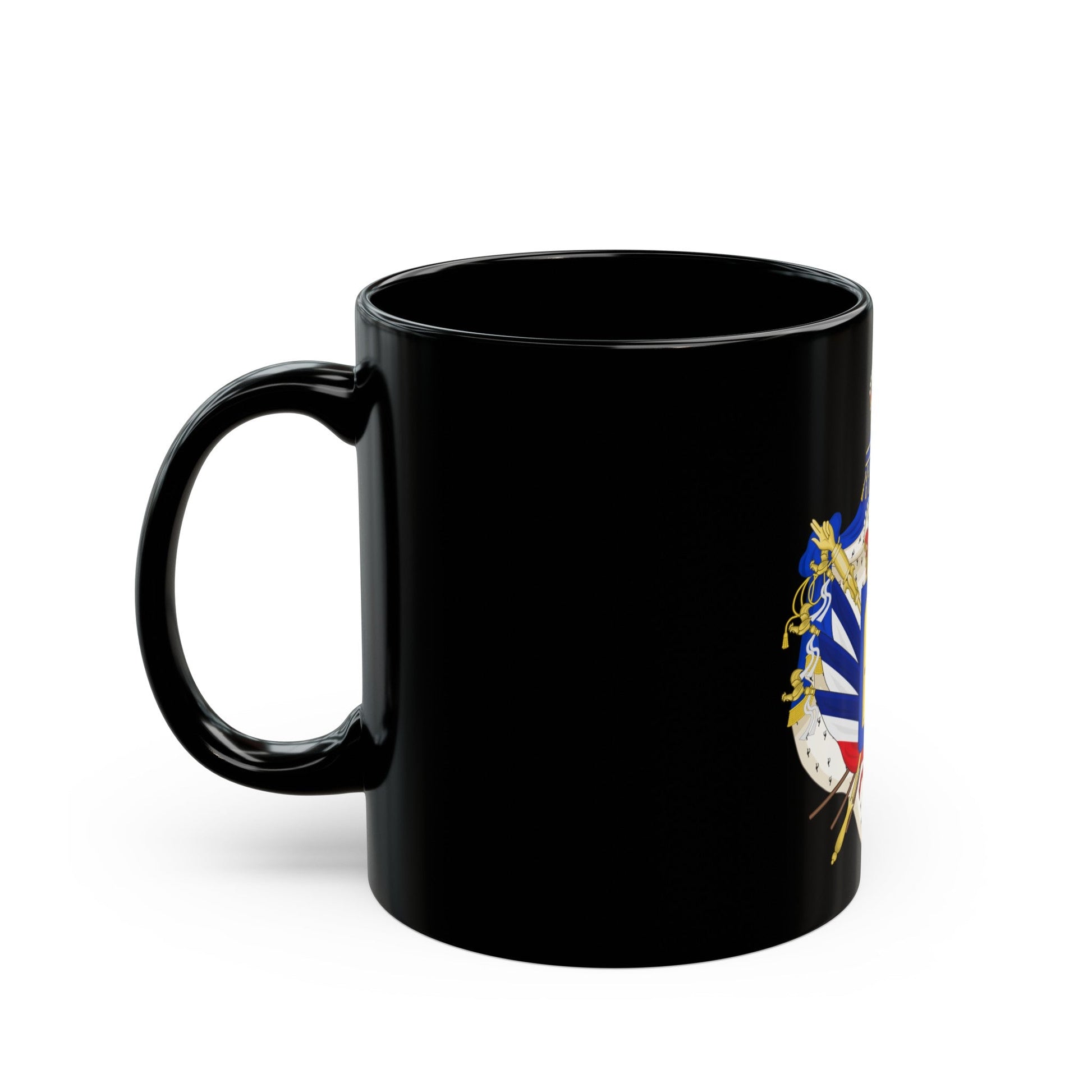 Coat of Arms of the July Monarchy (1831-48) - Black Coffee Mug-The Sticker Space