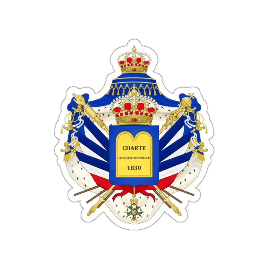 Coat of Arms of the July Monarchy (1831-48) STICKER Vinyl Die-Cut Decal 2 Inch - The Sticker Space