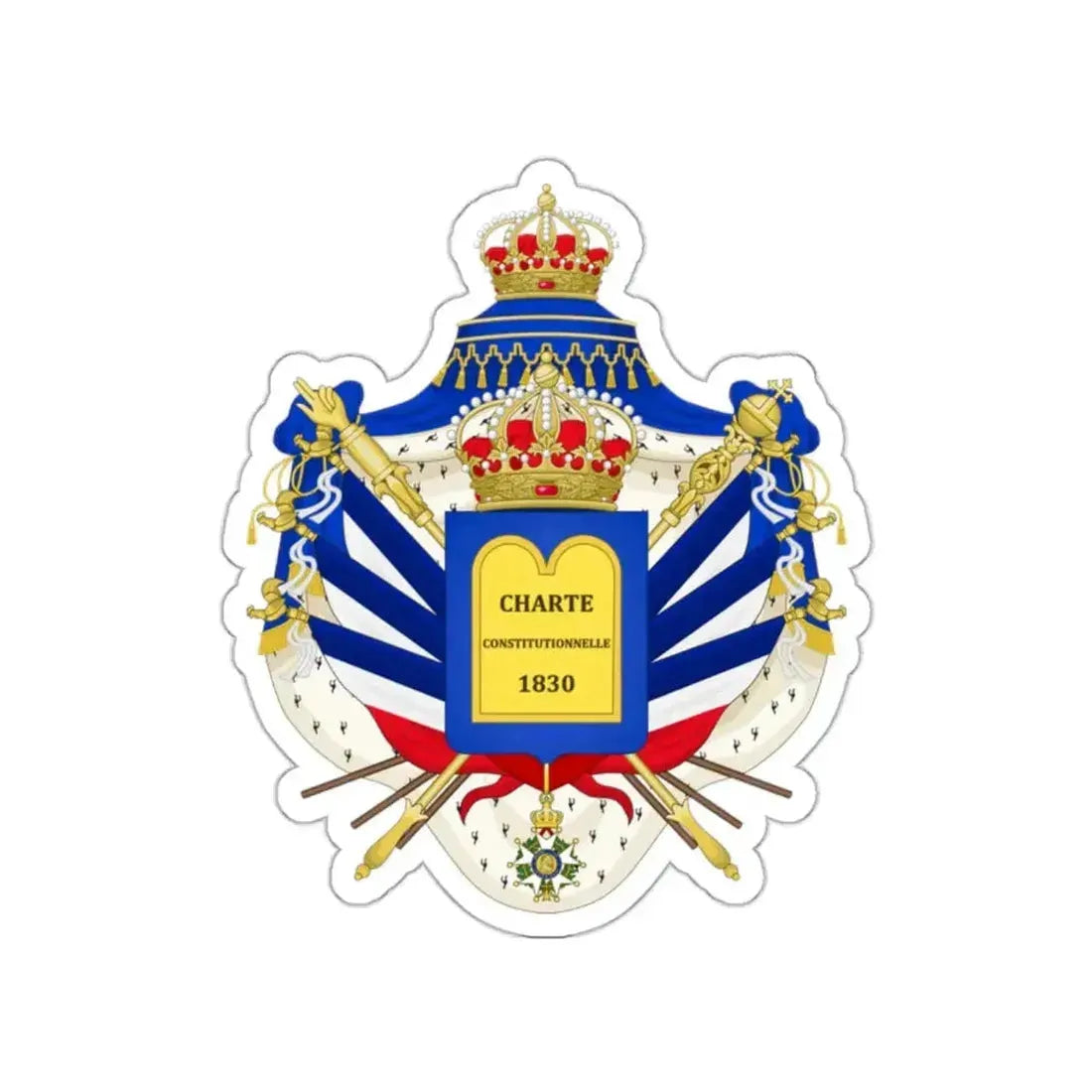 Coat of Arms of the July Monarchy (1831-48) STICKER Vinyl Die-Cut Decal - The Sticker Space