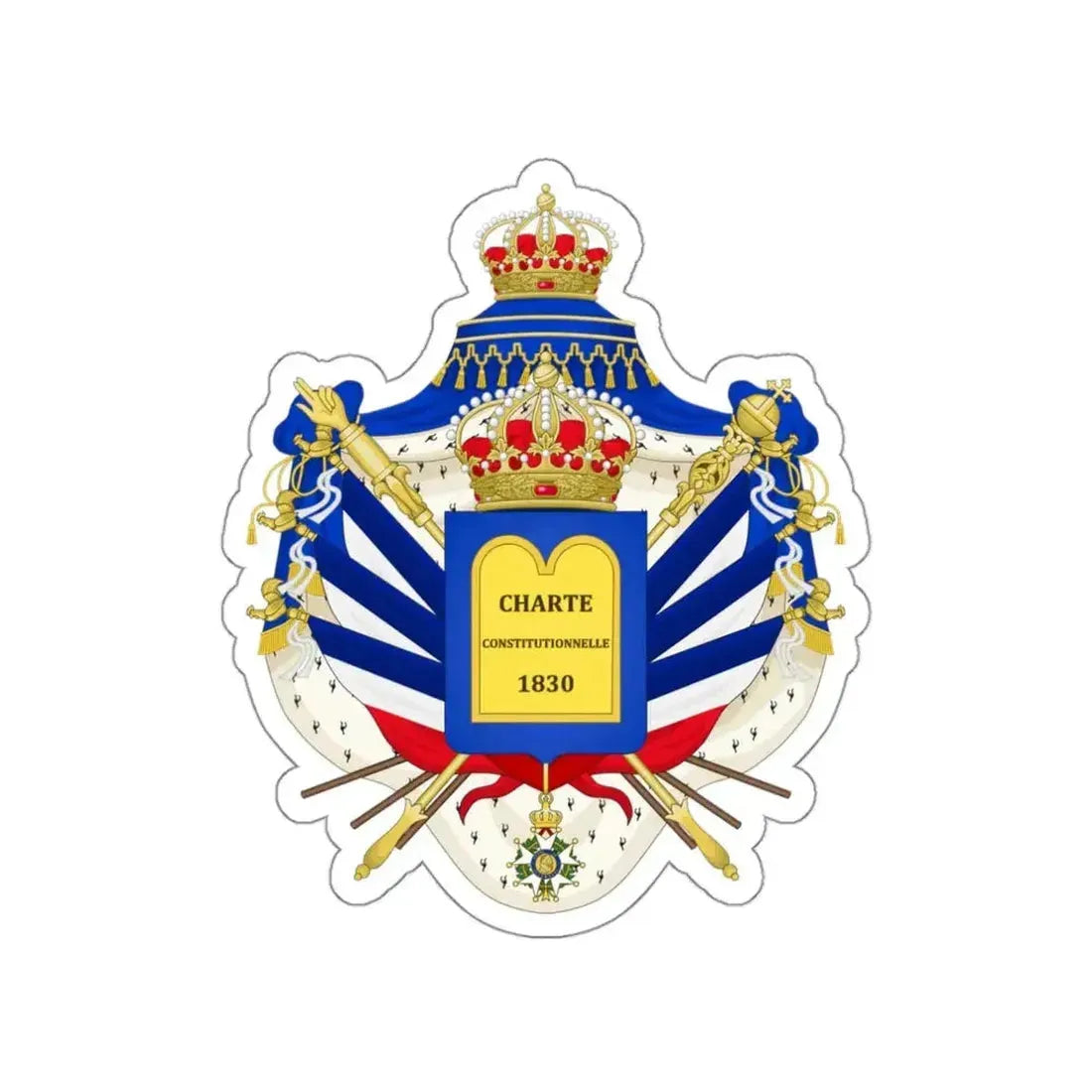 Coat of Arms of the July Monarchy (1831-48) STICKER Vinyl Die-Cut Decal - The Sticker Space