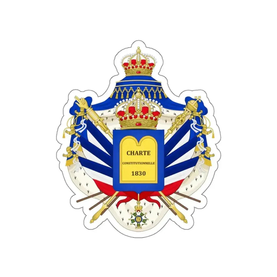 Coat of Arms of the July Monarchy (1831-48) STICKER Vinyl Die-Cut Decal - The Sticker Space