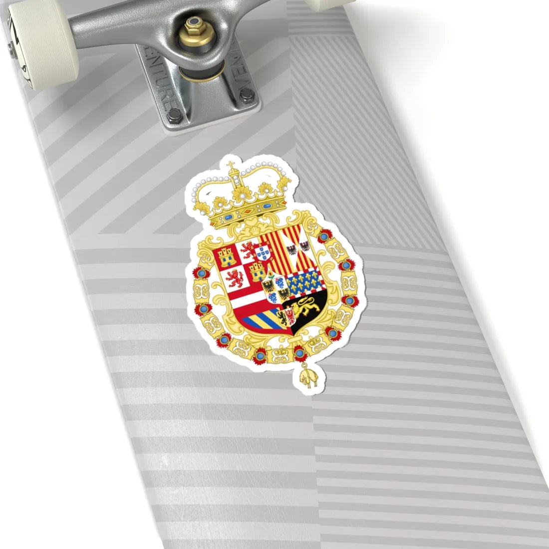 Coat of Arms of the King of Spain as Monarch of Milan 1580-1700 (Italy) (Coat of Arms) STICKER Vinyl Kiss-Cut Decal - The Sticker Space
