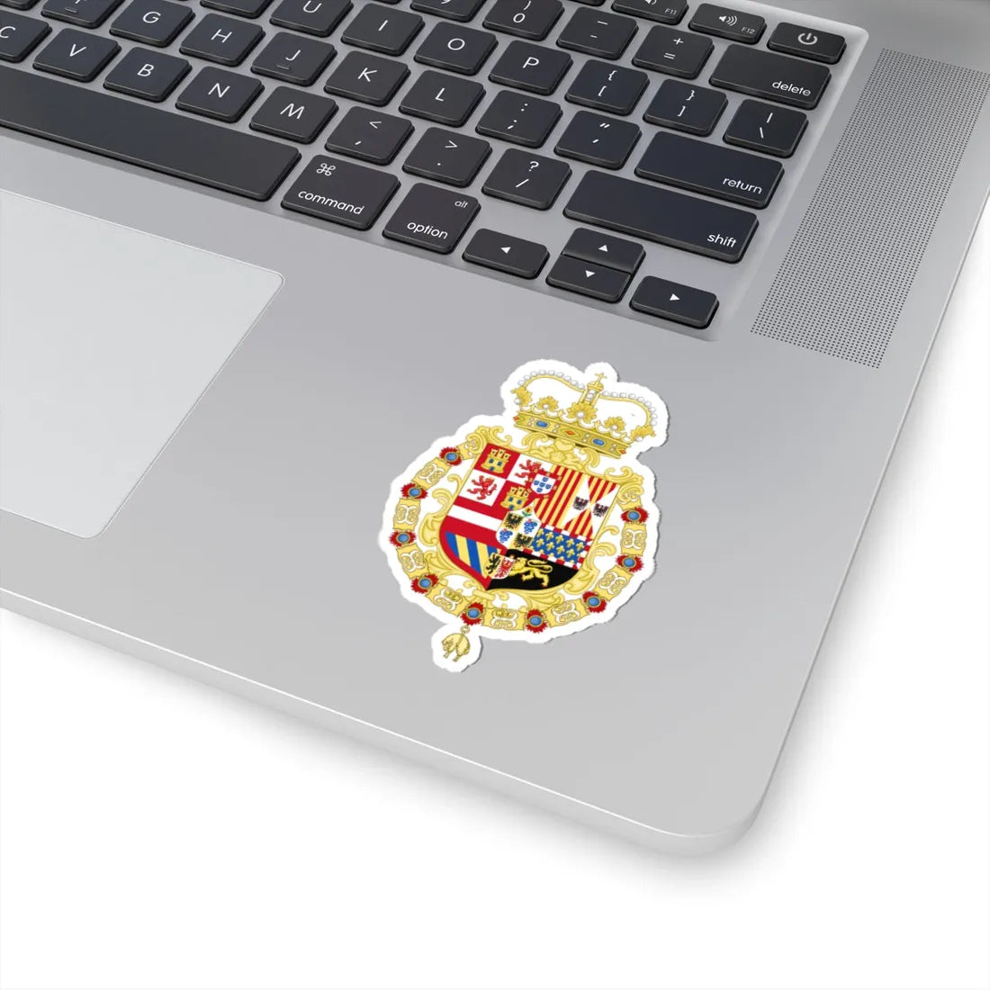 Coat of Arms of the King of Spain as Monarch of Milan 1580-1700 (Spain) (Coat of Arms) STICKER Vinyl Kiss-Cut Decal - The Sticker Space