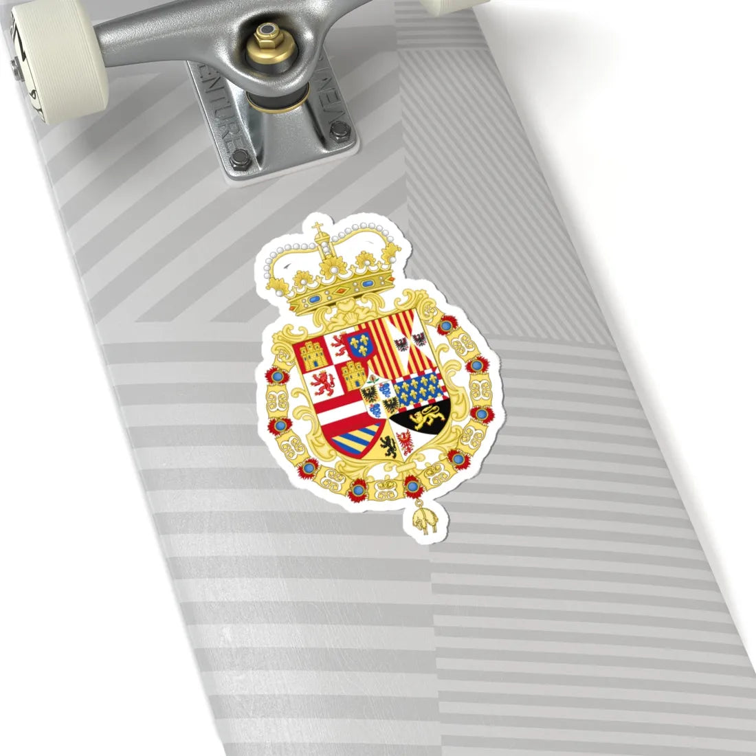 Coat of Arms of the King of Spain as Monarch of Milan 1700-1714 (Italy) (Coat of Arms) STICKER Vinyl Kiss-Cut Decal - The Sticker Space