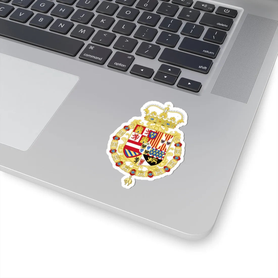 Coat of Arms of the King of Spain as Monarch of Milan 1700-1714 (Italy) (Coat of Arms) STICKER Vinyl Kiss-Cut Decal - The Sticker Space