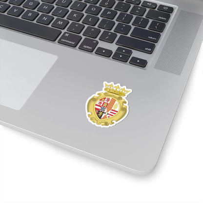 Coat of Arms of the King of Spain as Monarch of Naples and Sicily 1598-1665 (Italy) (Coat of Arms) STICKER Vinyl Kiss-Cut Decal - The Sticker Space