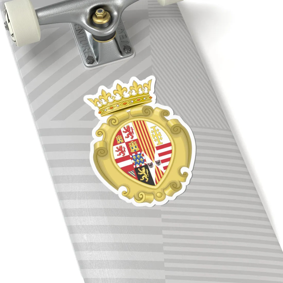 Coat of Arms of the King of Spain as Monarch of Naples and Sicily 1598-1665 (Italy) (Coat of Arms) STICKER Vinyl Kiss-Cut Decal - The Sticker Space