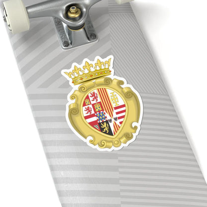 Coat of Arms of the King of Spain as Monarch of Naples and Sicily 1598-1665 (Italy) (Coat of Arms) STICKER Vinyl Kiss-Cut Decal - The Sticker Space