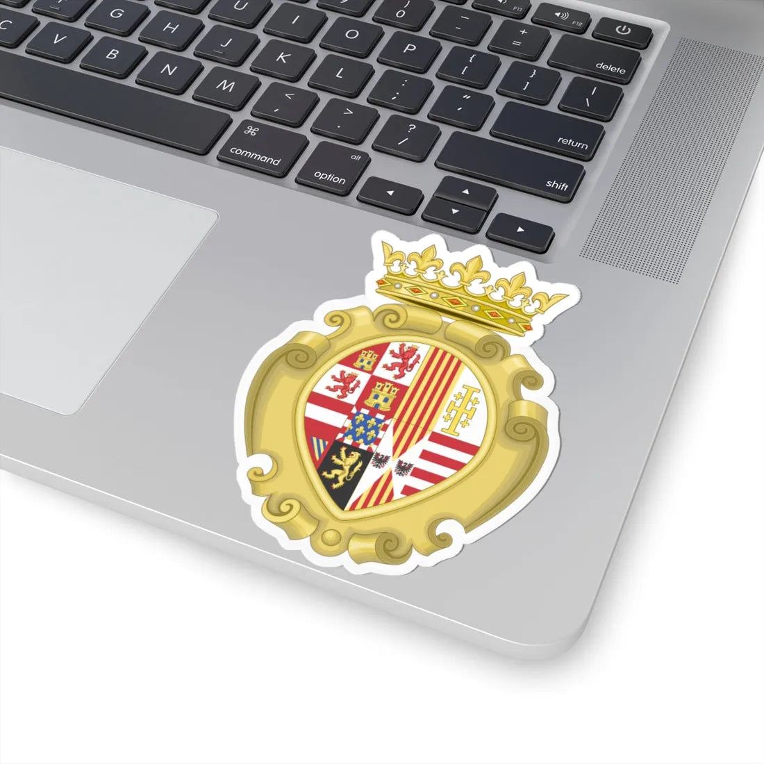 Coat of Arms of the King of Spain as Monarch of Naples and Sicily 1598-1665 (Spain) (Coat of Arms) STICKER Vinyl Kiss-Cut Decal - The Sticker Space