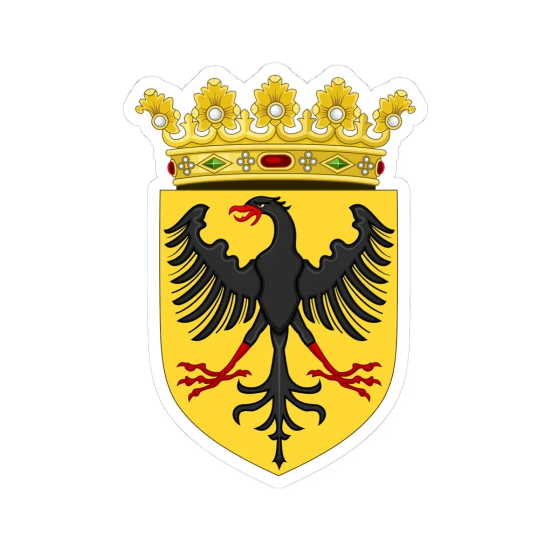 Coat of Arms of the King of the Romans c.1433-1486 (Austria) (Coat of Arms) STICKER Vinyl Kiss-Cut Decal 3 Inch White - The Sticker Space