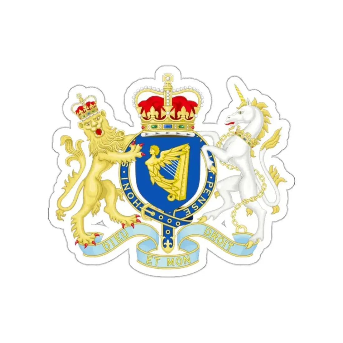 Coat of Arms of The Kingdom Ireland STICKER Vinyl Die-Cut Decal - The Sticker Space