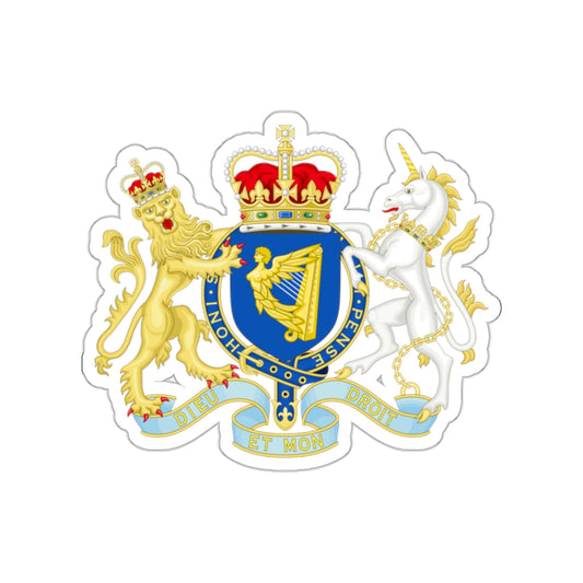 Coat of Arms of The Kingdom Ireland STICKER Vinyl Die-Cut Decal-White-The Sticker Space