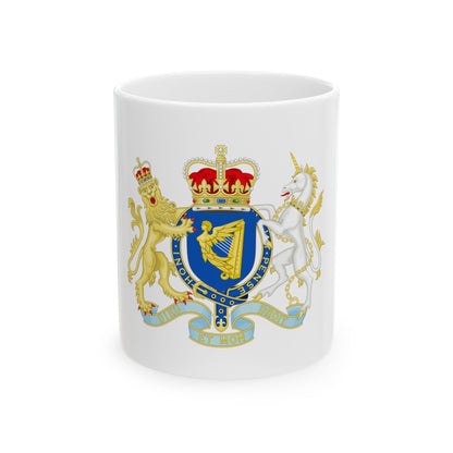 Coat of Arms of The Kingdom Ireland - White Coffee Mug-11oz-The Sticker Space