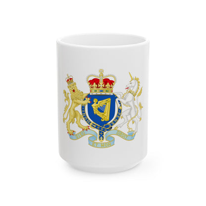 Coat of Arms of The Kingdom Ireland - White Coffee Mug-15oz-The Sticker Space