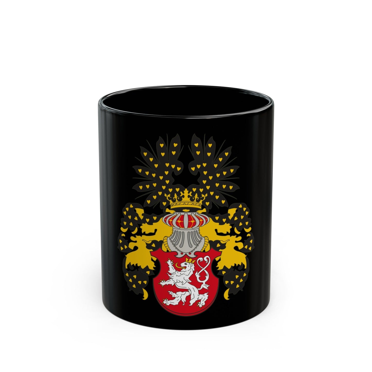 Coat of arms of the Kingdom of Bohemia - Black Coffee Mug-11oz-The Sticker Space