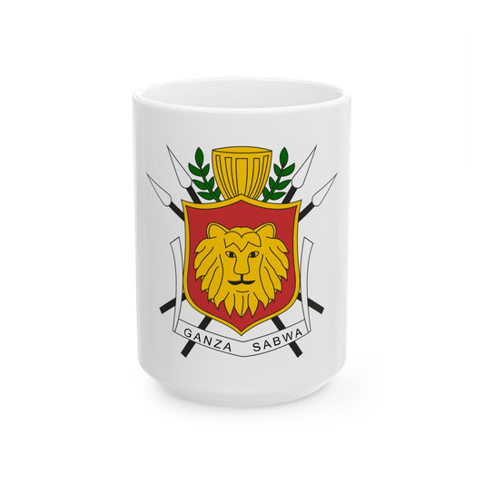 Coat of arms of the Kingdom of Burundi - White Coffee Mug-15oz-The Sticker Space