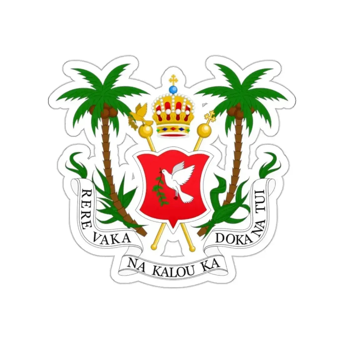 Coat of arms of the Kingdom of Fiji (1871-1874) STICKER Vinyl Die-Cut Decal - The Sticker Space