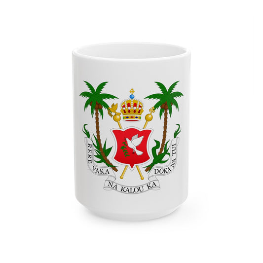 Coat of arms of the Kingdom of Fiji (1871-1874) - White Coffee Mug-15oz-The Sticker Space