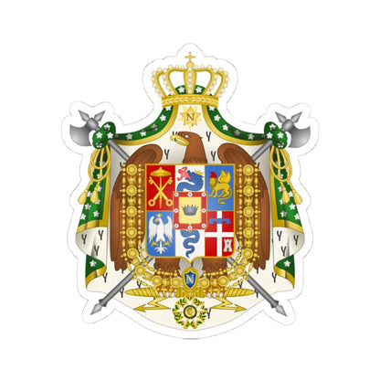 Coat of Arms of the Kingdom of Italy 1805-1814 (Italy) (Coat of Arms) STICKER Vinyl Kiss-Cut Decal 4 Inch White - The Sticker Space