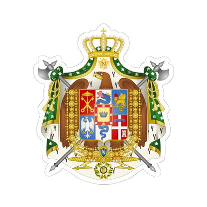 Coat of Arms of the Kingdom of Italy 1805-1814 (Italy) (Coat of Arms) STICKER Vinyl Kiss-Cut Decal 6 Inch White - The Sticker Space