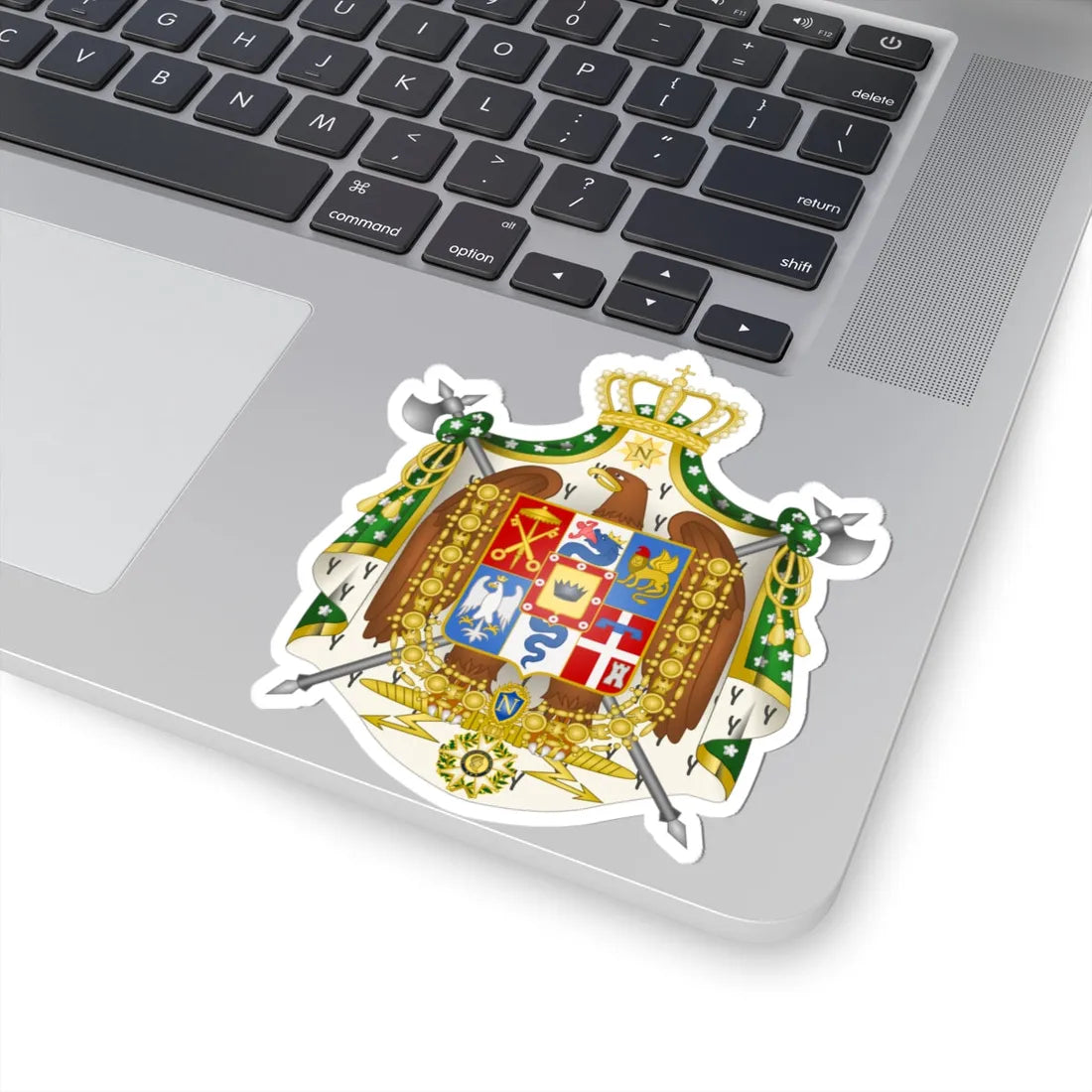 Coat of Arms of the Kingdom of Italy 1805-1814 (Italy) (Coat of Arms) STICKER Vinyl Kiss-Cut Decal - The Sticker Space