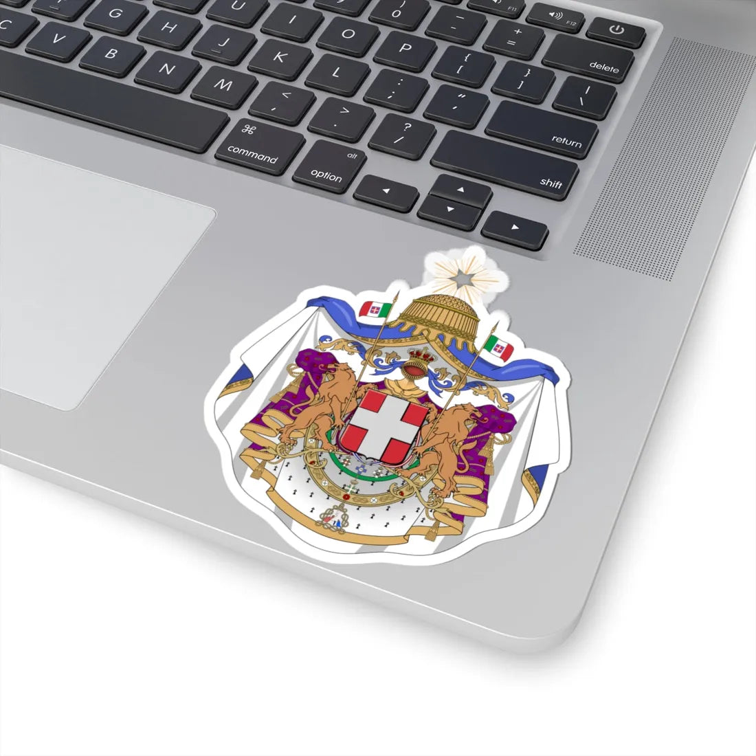 Coat of arms of the Kingdom of Italy 1870 (Italy) (Coat of Arms) STICKER Vinyl Kiss-Cut Decal - The Sticker Space
