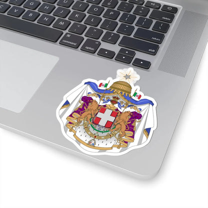 Coat of arms of the Kingdom of Italy 1870 (Italy) (Coat of Arms) STICKER Vinyl Kiss-Cut Decal - The Sticker Space