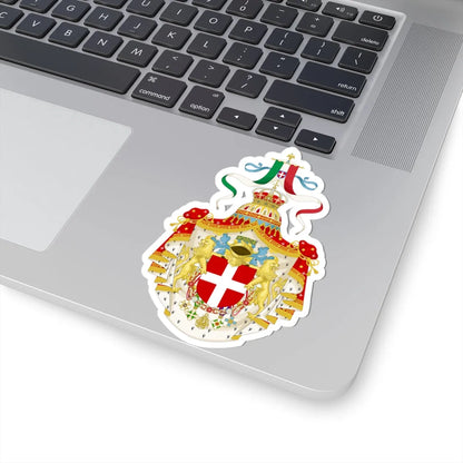 Coat of arms of the Kingdom of Italy 1890 (Italy) (Coat of Arms) STICKER Vinyl Kiss-Cut Decal - The Sticker Space