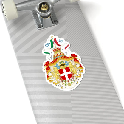Coat of arms of the Kingdom of Italy 1890 (Italy) (Coat of Arms) STICKER Vinyl Kiss-Cut Decal - The Sticker Space