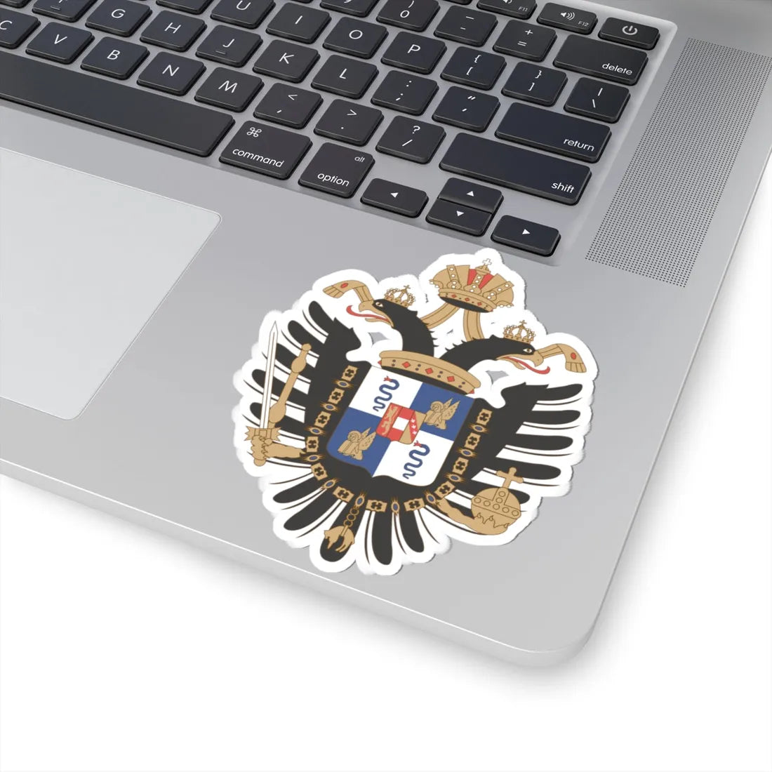 Coat of arms of the Kingdom of LombardyVenetia (Italy) (Coat of Arms) STICKER Vinyl Kiss-Cut Decal - The Sticker Space