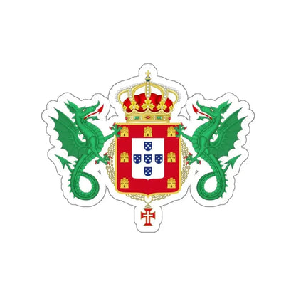 Coat of Arms of the Kingdom of Portugal 1640-1910 STICKER Vinyl Die-Cut Decal - The Sticker Space