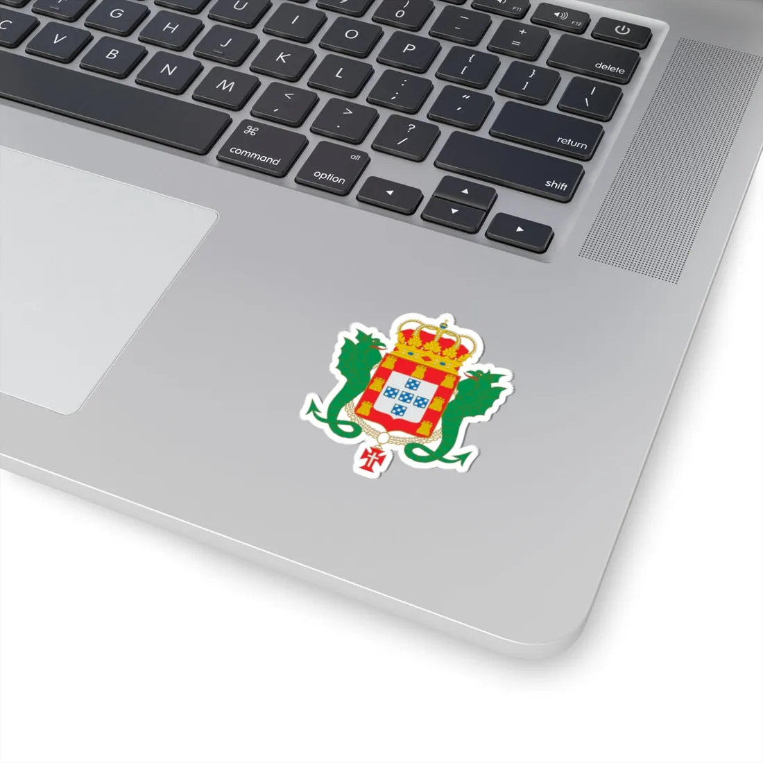 Coat of arms of the Kingdom of Portugal Enciclopedie Diderot (Spain) (Coat of Arms) STICKER Vinyl Kiss-Cut Decal - The Sticker Space