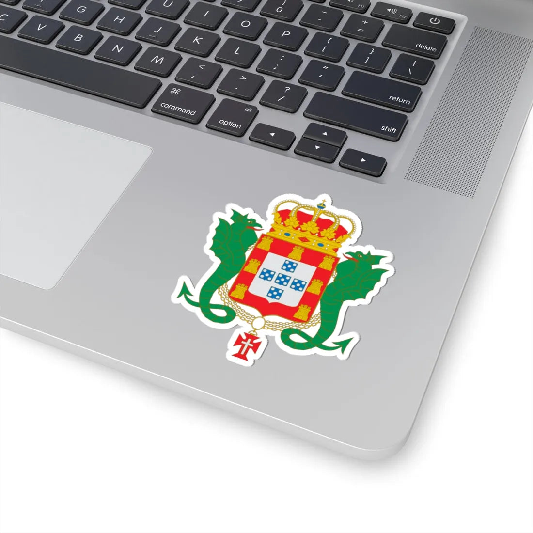 Coat of arms of the Kingdom of Portugal Enciclopedie Diderot (Spain) (Coat of Arms) STICKER Vinyl Kiss-Cut Decal - The Sticker Space