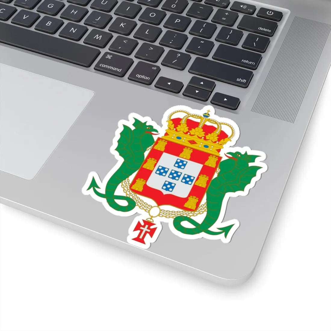 Coat of arms of the Kingdom of Portugal Enciclopedie Diderot (Spain) (Coat of Arms) STICKER Vinyl Kiss-Cut Decal - The Sticker Space