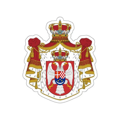 Coat of arms of the Kingdom of Yugoslavia STICKER Vinyl Die-Cut Decal 4 Inch - The Sticker Space