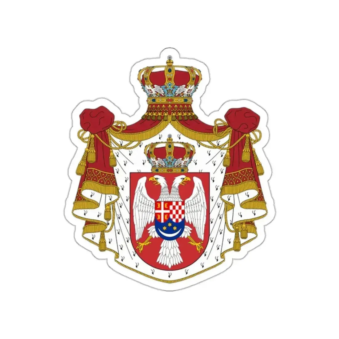 Coat of arms of the Kingdom of Yugoslavia STICKER Vinyl Die-Cut Decal - The Sticker Space