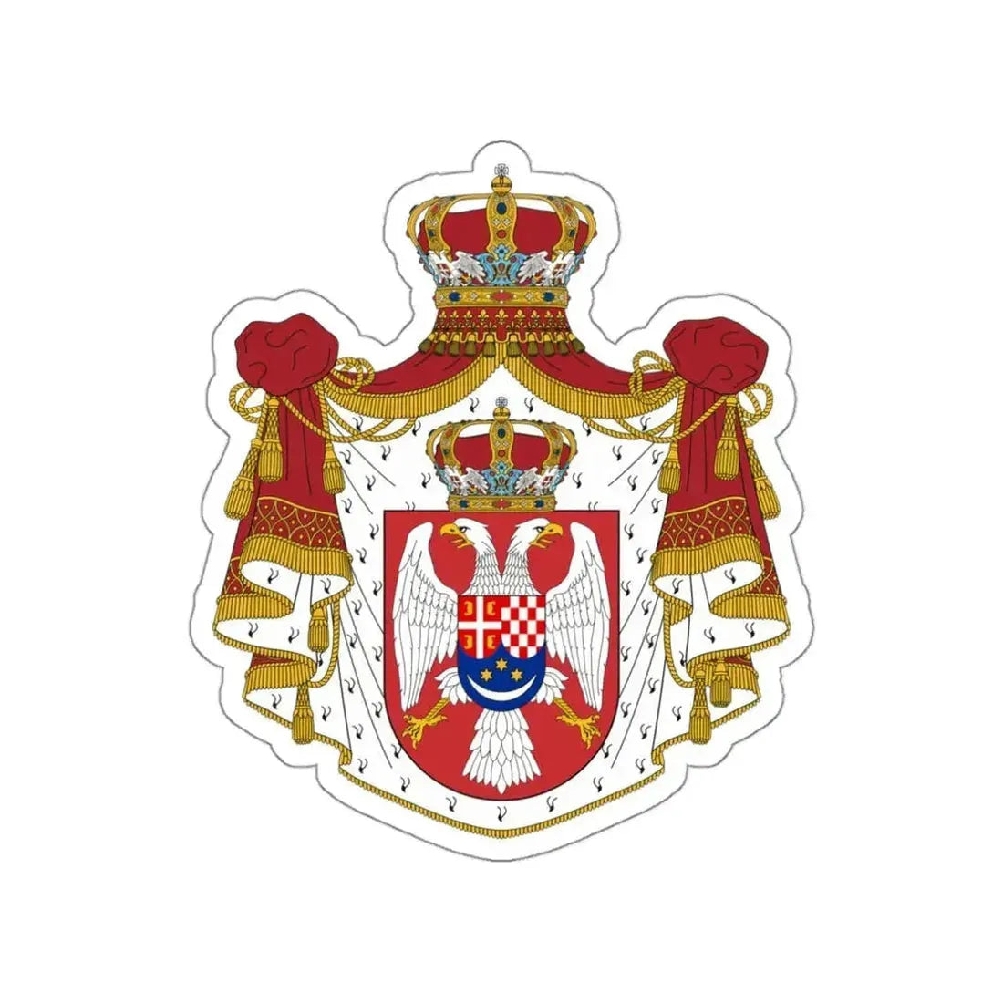 Coat of arms of the Kingdom of Yugoslavia STICKER Vinyl Die-Cut Decal - The Sticker Space