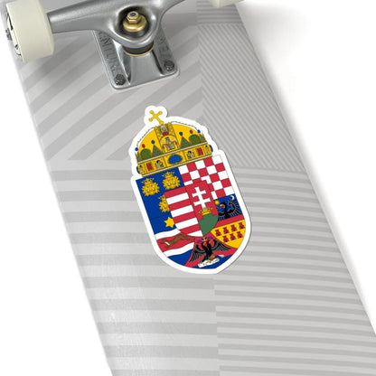 Coat of arms of the Lands of the Holy Hungarian Crown 1896-1915 (Austria) (Coat of Arms) STICKER Vinyl Kiss-Cut Decal - The Sticker Space
