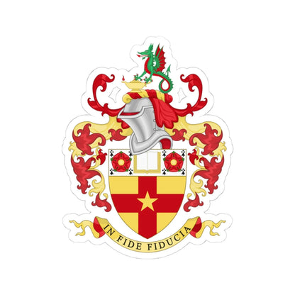 Coat of Arms of The Leys School (England) (Coat of Arms) STICKER Vinyl Kiss-Cut Decal 4 Inch White - The Sticker Space