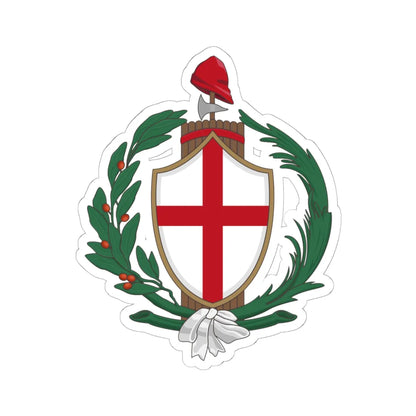 Coat of arms of the Ligurian Republic (Italy) (Coat of Arms) STICKER Vinyl Kiss-Cut Decal 6 Inch White - The Sticker Space