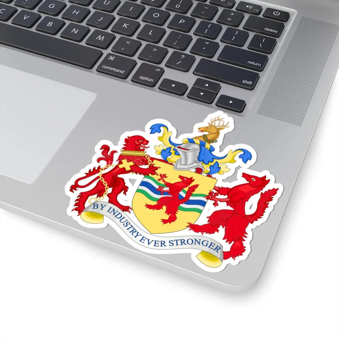 Coat of arms of the London Borough of Enfield (England) (Coat of Arms) STICKER Vinyl Kiss-Cut Decal - The Sticker Space