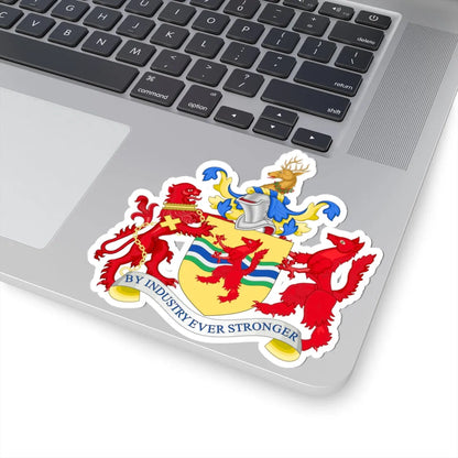 Coat of arms of the London Borough of Enfield (England) (Coat of Arms) STICKER Vinyl Kiss-Cut Decal - The Sticker Space