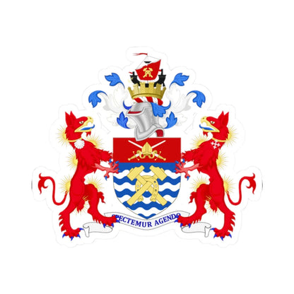 Coat of arms of the London Borough of Hammersmith and Fulham (England) (Coat of Arms) STICKER Vinyl Kiss-Cut Decal 2 Inch White - The Sticker Space